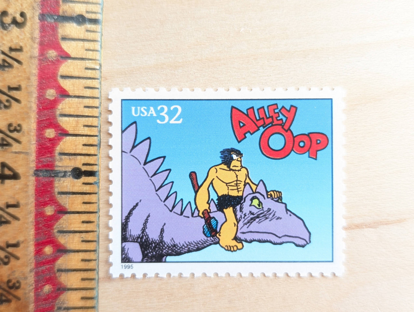 Alley Oop, Set of 5, Vintage Unused USPS 32 Cent Postage Stamps, Comic Strip Classics Series 1995, Gummed