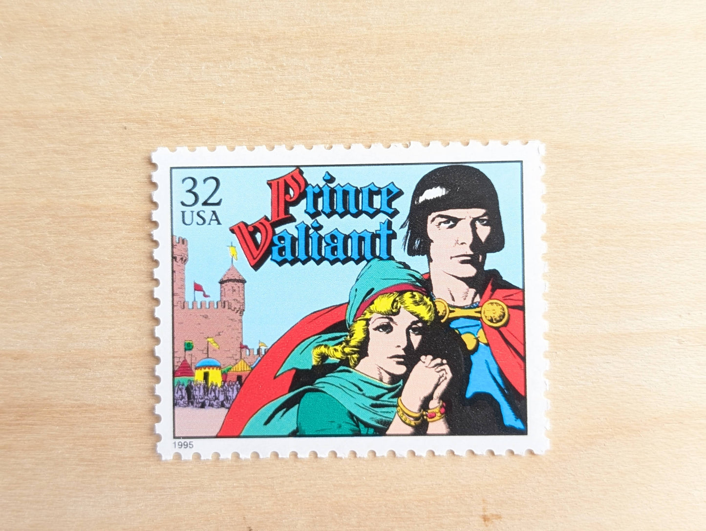 Prince Valiant, Set of 5, Vintage Unused USPS 32 Cent Postage Stamps, Comic Strip Classics Series 1995, Gummed
