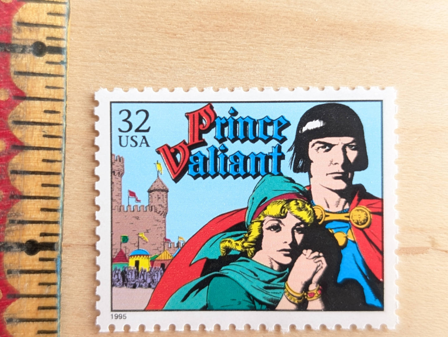 Prince Valiant, Set of 5, Vintage Unused USPS 32 Cent Postage Stamps, Comic Strip Classics Series 1995, Gummed
