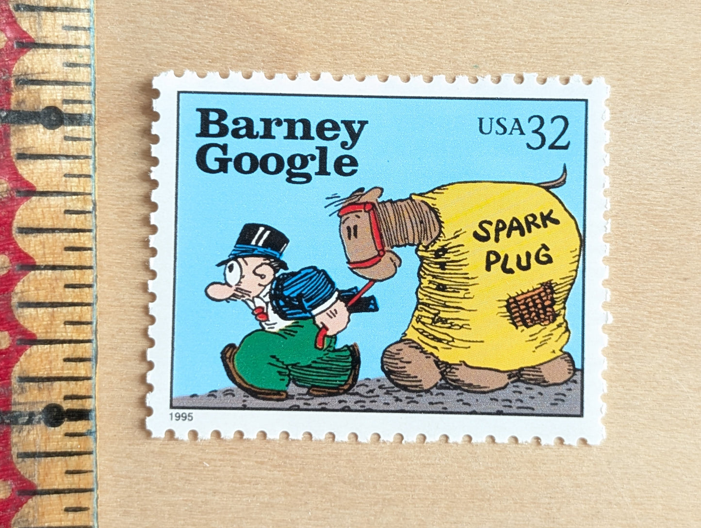 Barney Google, Set of 5, Vintage Unused USPS 32 Cent Postage Stamps, Comic Strip Classics Series 1995, Gummed