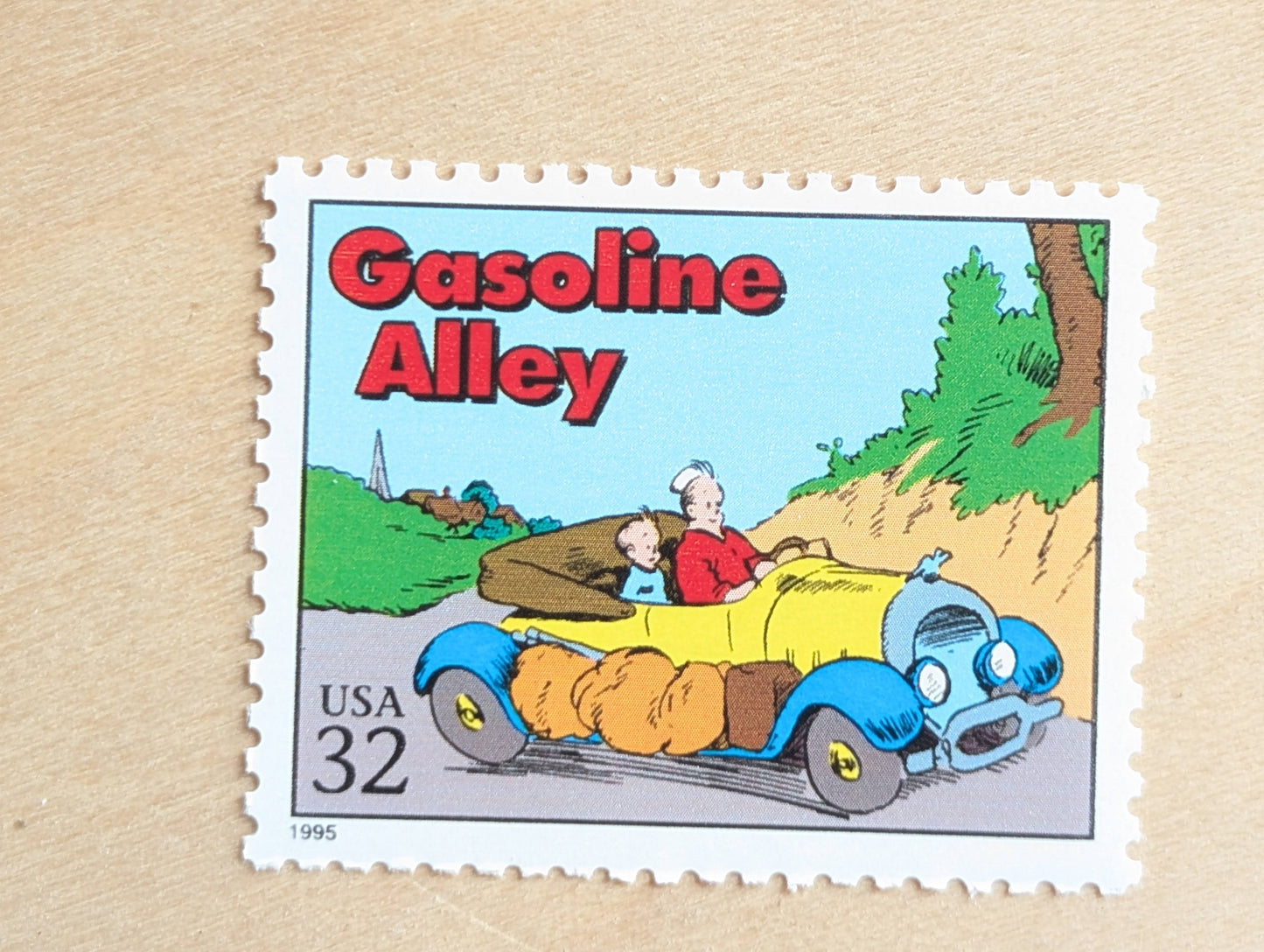Gasoline Alley, Set of 5, Vintage Unused USPS 32 Cent Postage Stamps, Comic Strip Classics Series 1995, Gummed