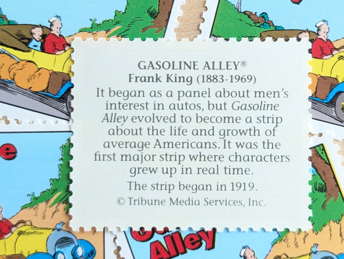 Gasoline Alley, Set of 5, Vintage Unused USPS 32 Cent Postage Stamps, Comic Strip Classics Series 1995, Gummed