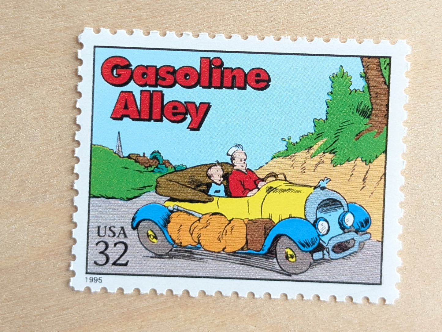 Gasoline Alley, Set of 5, Vintage Unused USPS 32 Cent Postage Stamps, Comic Strip Classics Series 1995, Gummed