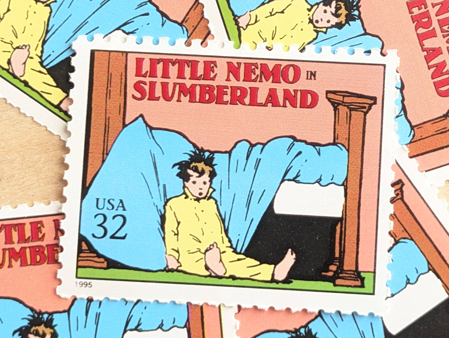Little Nemo Slumberland, Set of 5, Vintage Unused USPS 32 Cent Postage Stamps, Comic Strip Classics Series 1995, Gummed