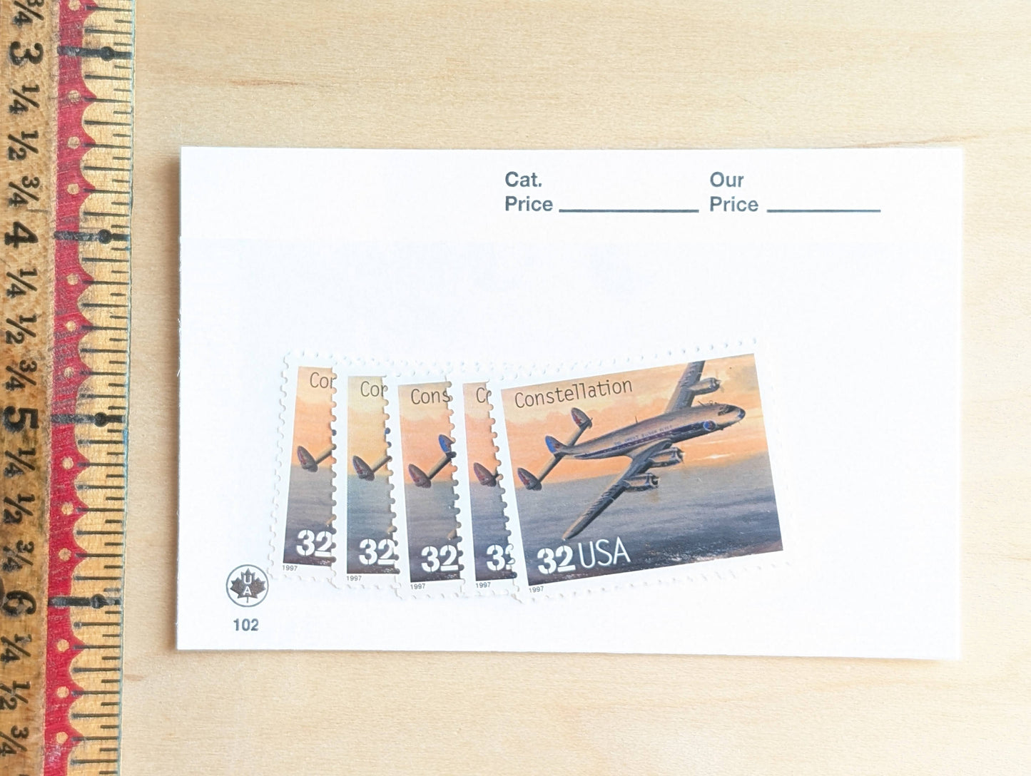Constellation Classic American Aircraft, Set of 5, Vintage Unused USPS 32 Cent Postage Stamps, Classic American Aircraft Stamps, 1996, Gummed