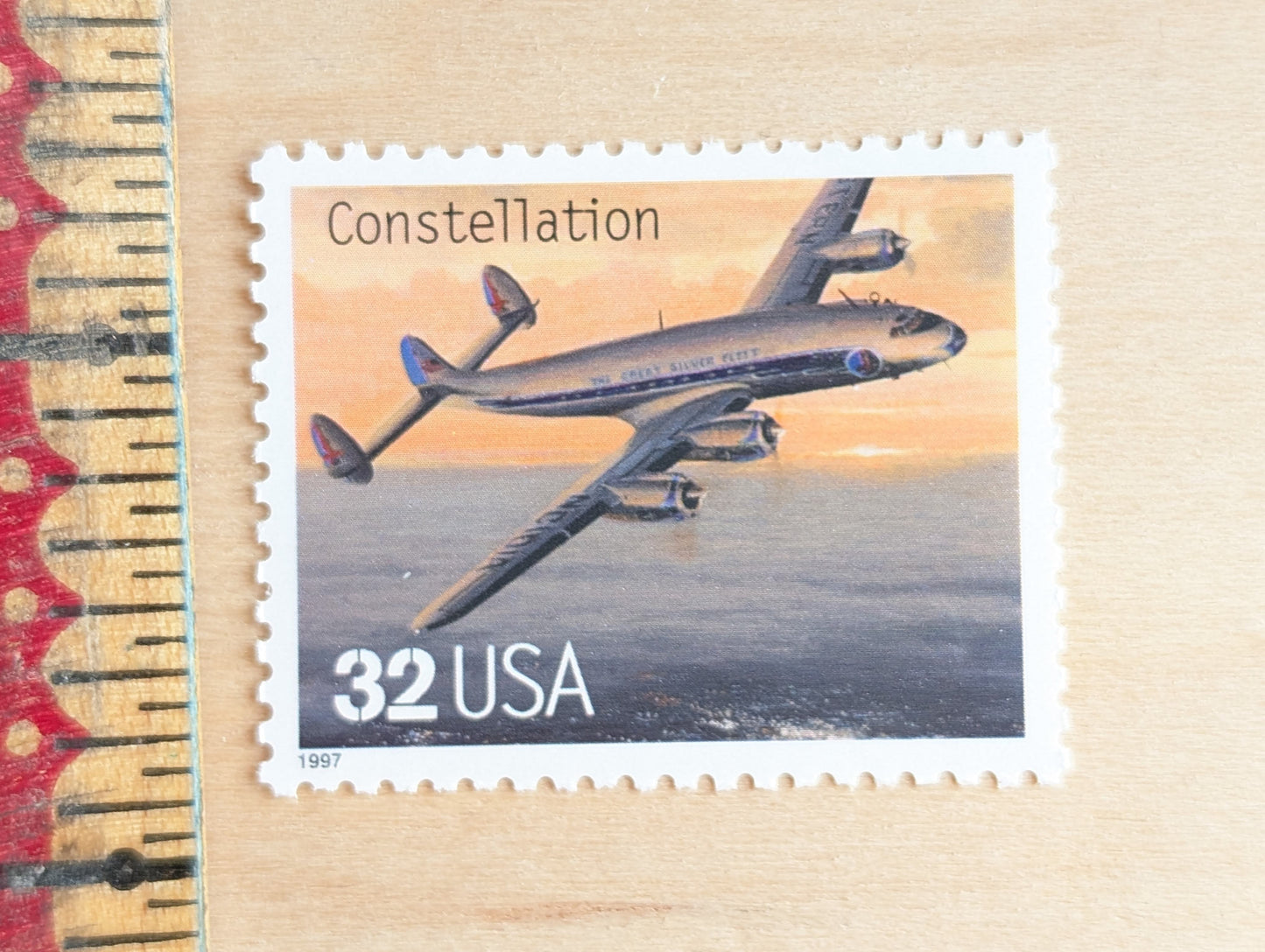 Constellation Classic American Aircraft, Set of 5, Vintage Unused USPS 32 Cent Postage Stamps, Classic American Aircraft Stamps, 1996, Gummed