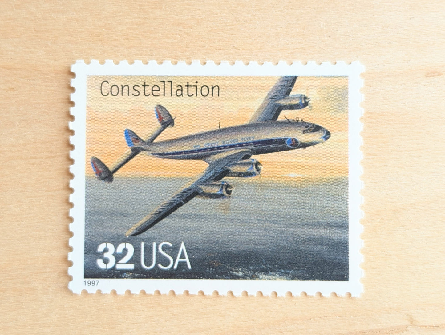 Constellation Classic American Aircraft, Set of 5, Vintage Unused USPS 32 Cent Postage Stamps, Classic American Aircraft Stamps, 1996, Gummed