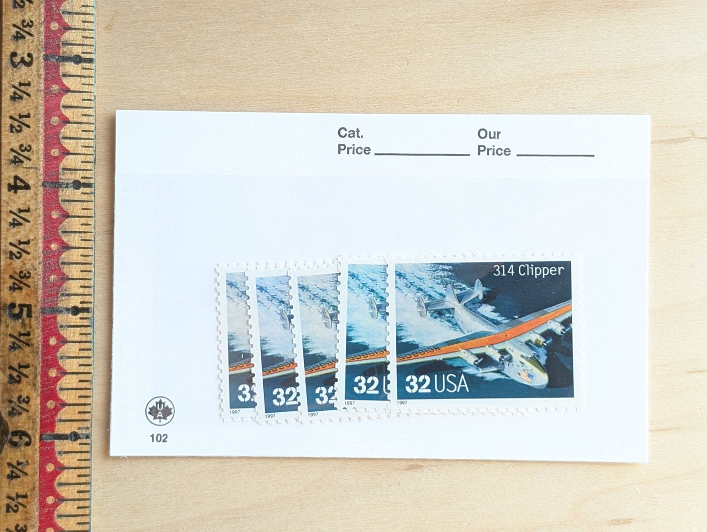 314 Clipper Classic American Aircraft, Set of 5, Vintage Unused USPS 32 Cent Postage Stamps, Classic American Aircraft Stamps, 1996, Gummed