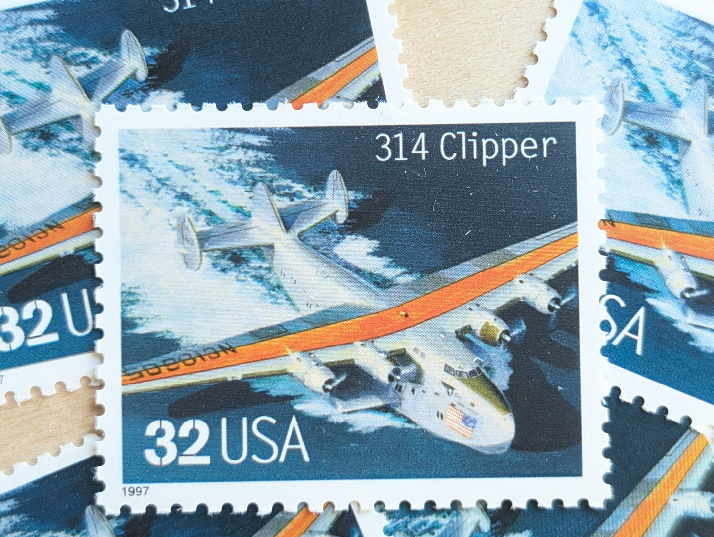314 Clipper Classic American Aircraft, Set of 5, Vintage Unused USPS 32 Cent Postage Stamps, Classic American Aircraft Stamps, 1996, Gummed
