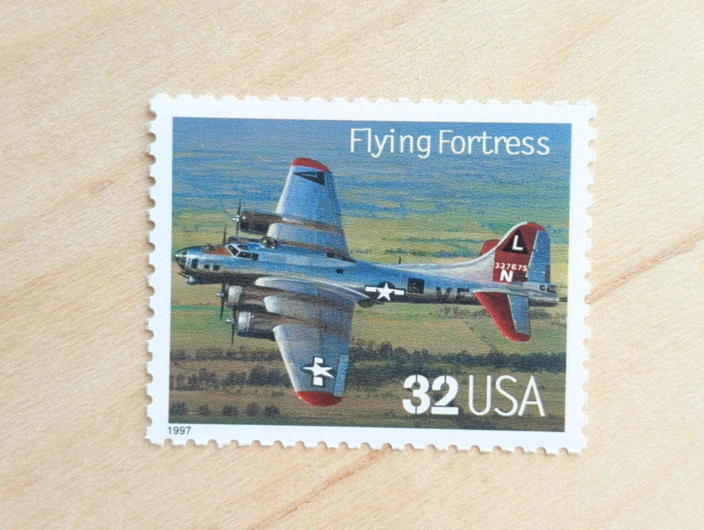 Flying Fortress Classic American Aircraft, Set of 5, Vintage Unused USPS 32 Cent Postage Stamps, Classic American Aircraft Stamps, 1996, Gummed