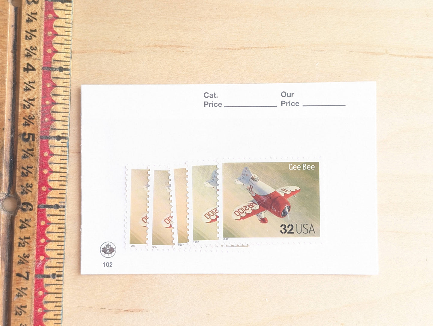 Gee Bee Classic American Aircraft, Set of 5, Vintage Unused USPS 32 Cent Postage Stamps, Classic American Aircraft Stamps, 1996, Gummed