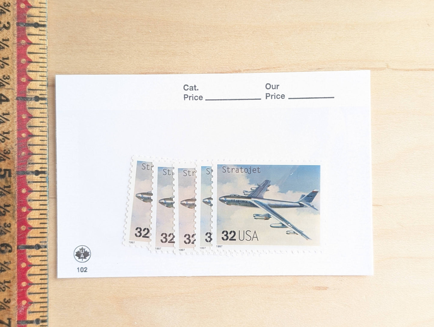 Stratojet Classic American Aircraft, Set of 5, Vintage Unused USPS 32 Cent Postage Stamps, Classic American Aircraft Stamps, 1996, Gummed