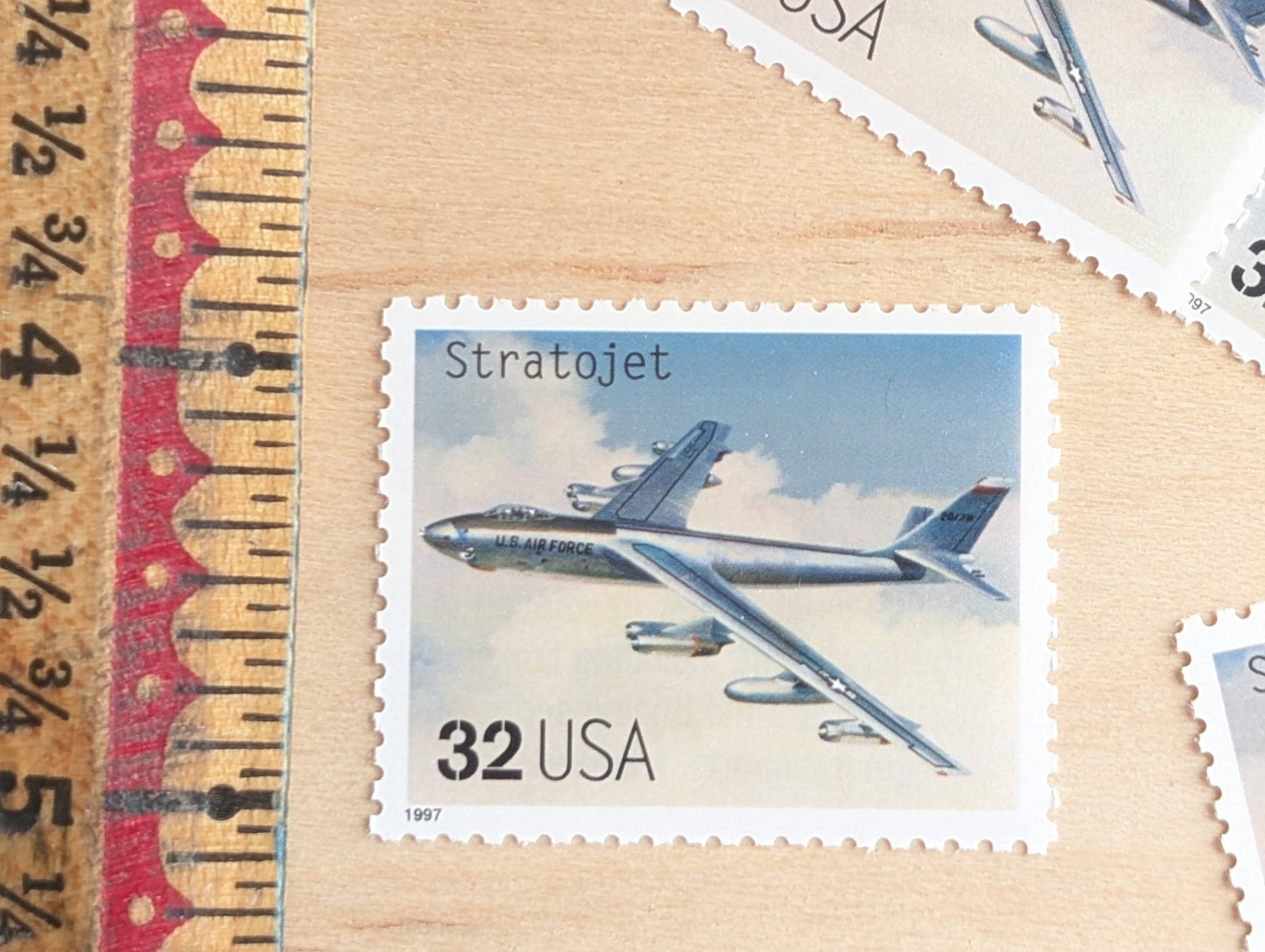 Stratojet Classic American Aircraft, Set of 5, Vintage Unused USPS 32 Cent Postage Stamps, Classic American Aircraft Stamps, 1996, Gummed