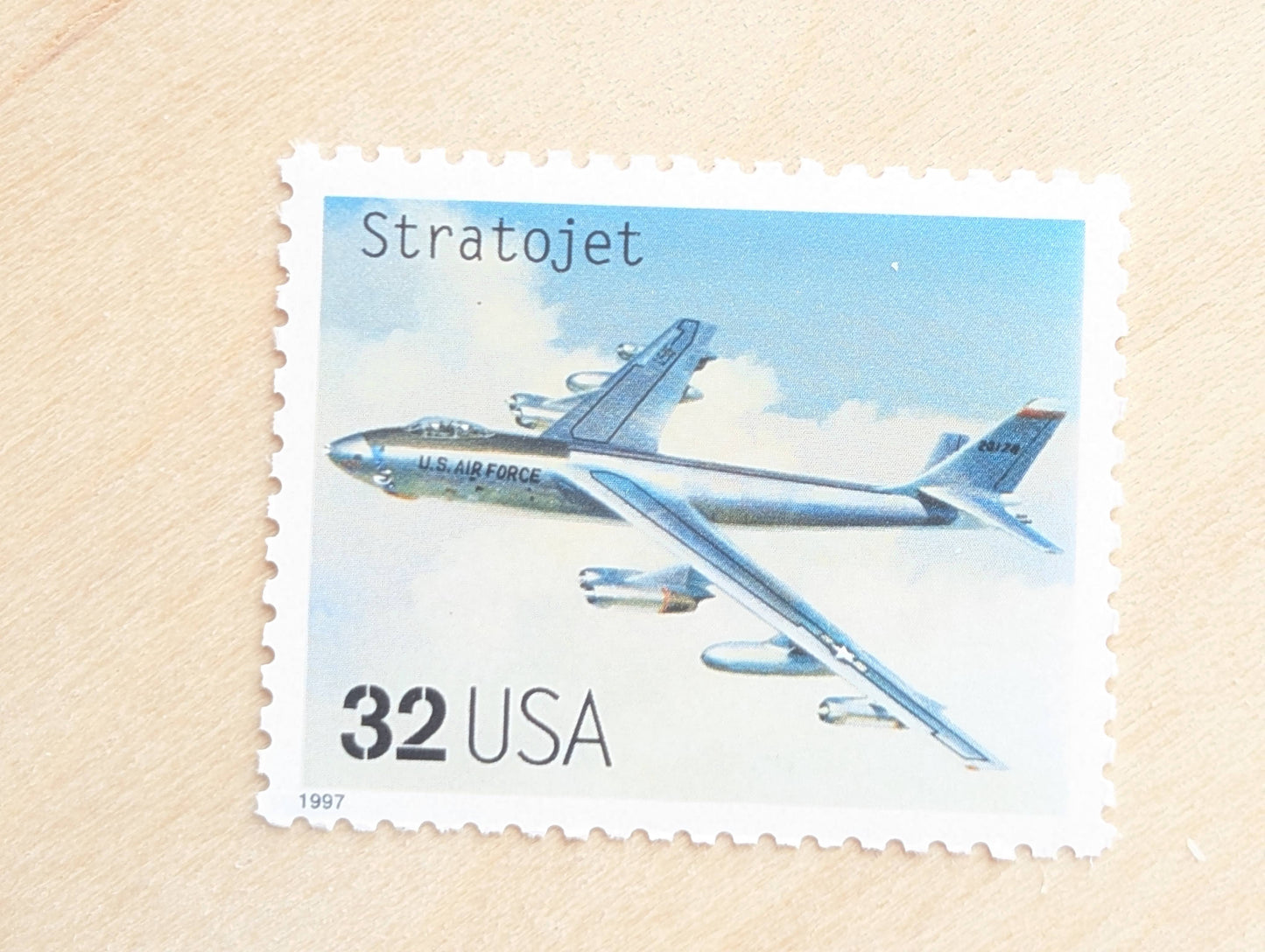 Stratojet Classic American Aircraft, Set of 5, Vintage Unused USPS 32 Cent Postage Stamps, Classic American Aircraft Stamps, 1996, Gummed