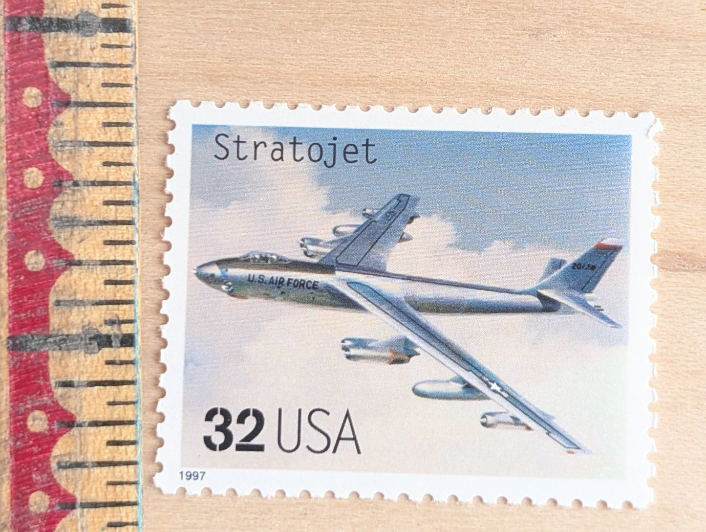 Stratojet Classic American Aircraft, Set of 5, Vintage Unused USPS 32 Cent Postage Stamps, Classic American Aircraft Stamps, 1996, Gummed
