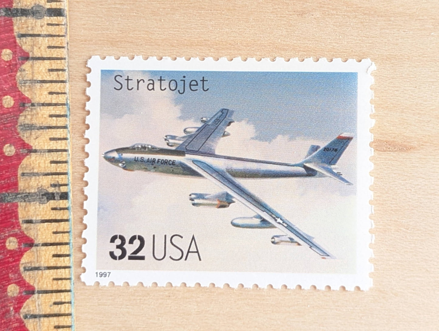 Stratojet Classic American Aircraft, Set of 5, Vintage Unused USPS 32 Cent Postage Stamps, Classic American Aircraft Stamps, 1996, Gummed