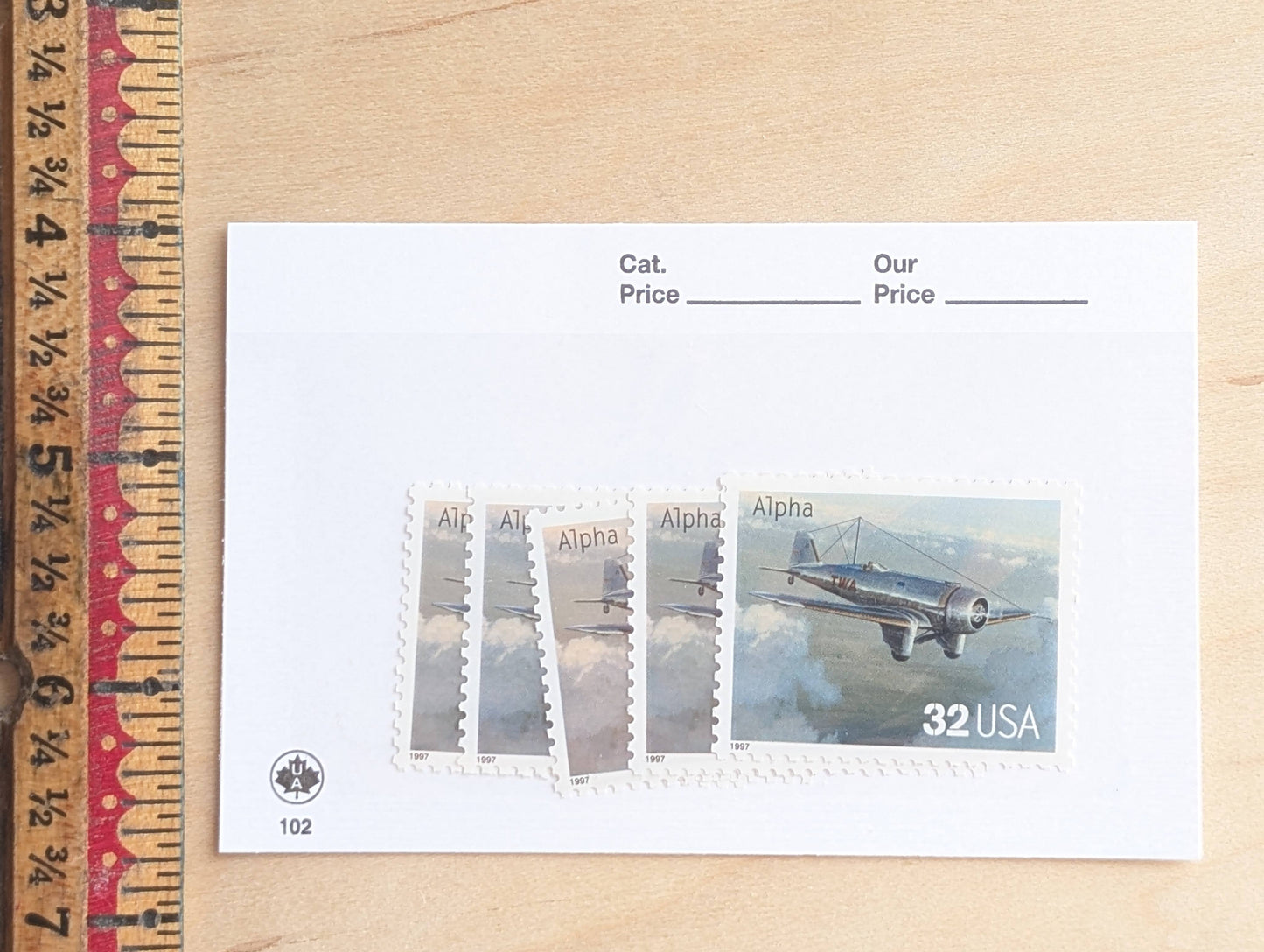 Alpha Classic American Aircraft, Set of 5, Vintage Unused USPS 32 Cent Postage Stamps, Classic American Aircraft Stamps, 1996, Gummed