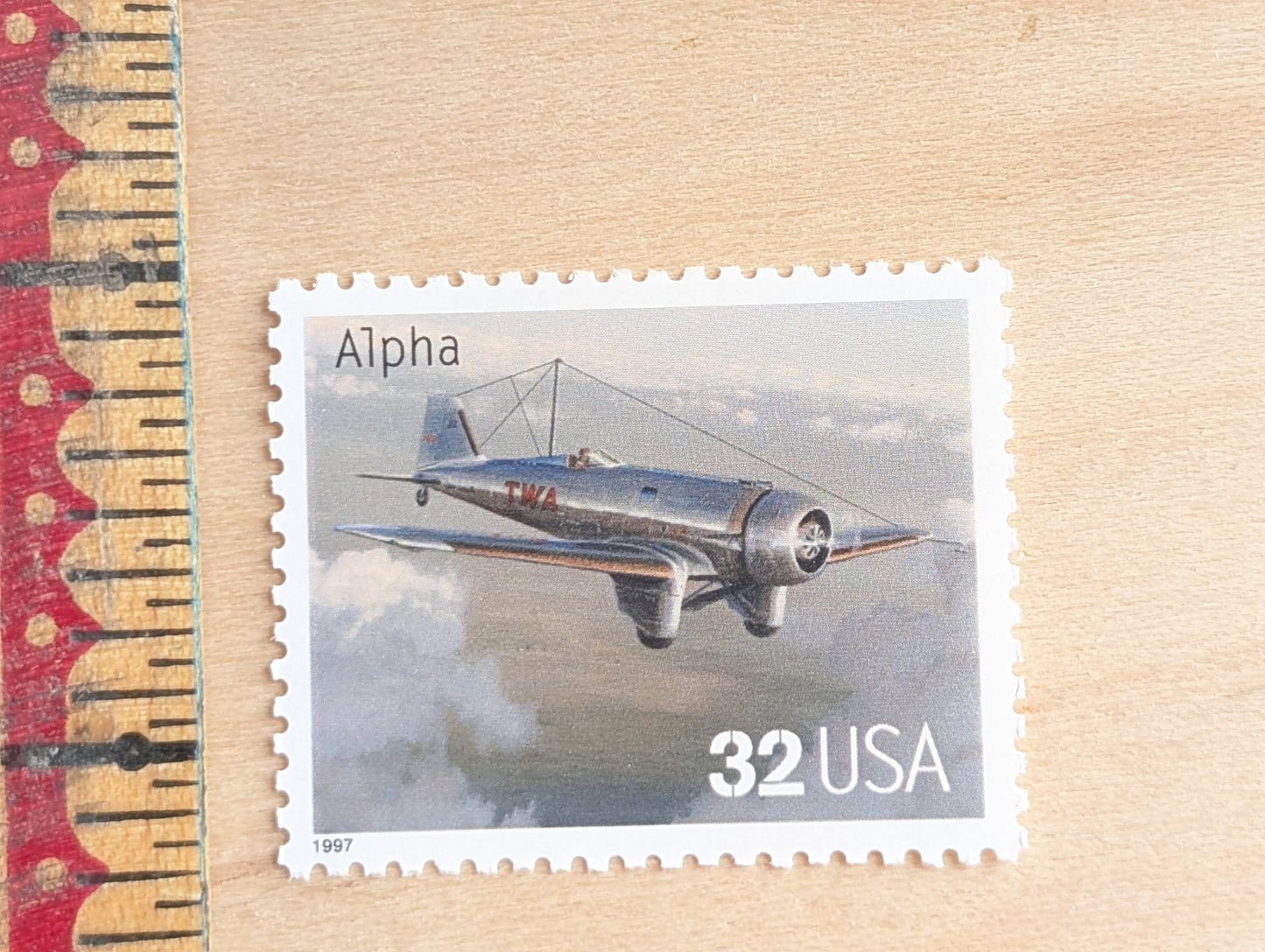 Alpha Classic American Aircraft, Set of 5, Vintage Unused USPS 32 Cent Postage Stamps, Classic American Aircraft Stamps, 1996, Gummed