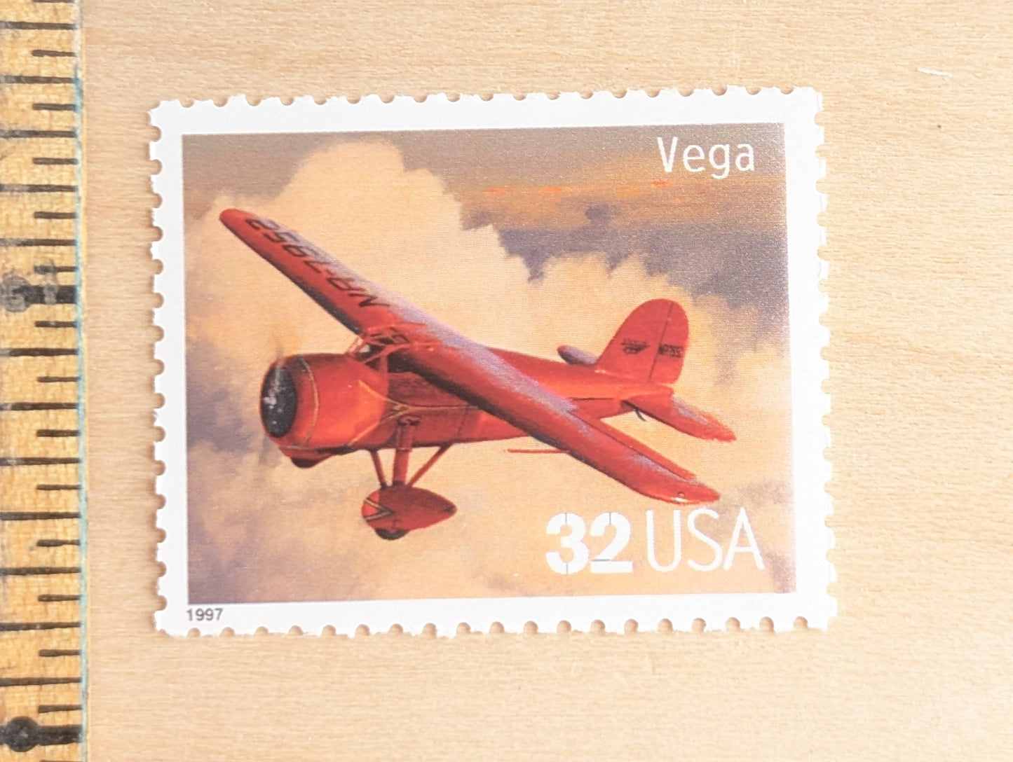Vega Classic American Aircraft, Set of 5, Vintage Unused USPS 32 Cent Postage Stamps, Classic American Aircraft Stamps, 1996, Gummed