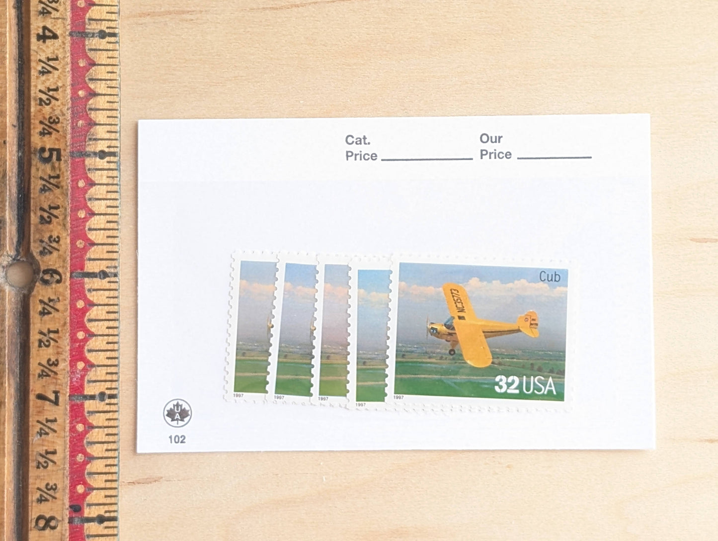Cub Classic American Aircraft, Set of 5, Vintage Unused USPS 32 Cent Postage Stamps, Classic American Aircraft Stamps, 1996, Gummed