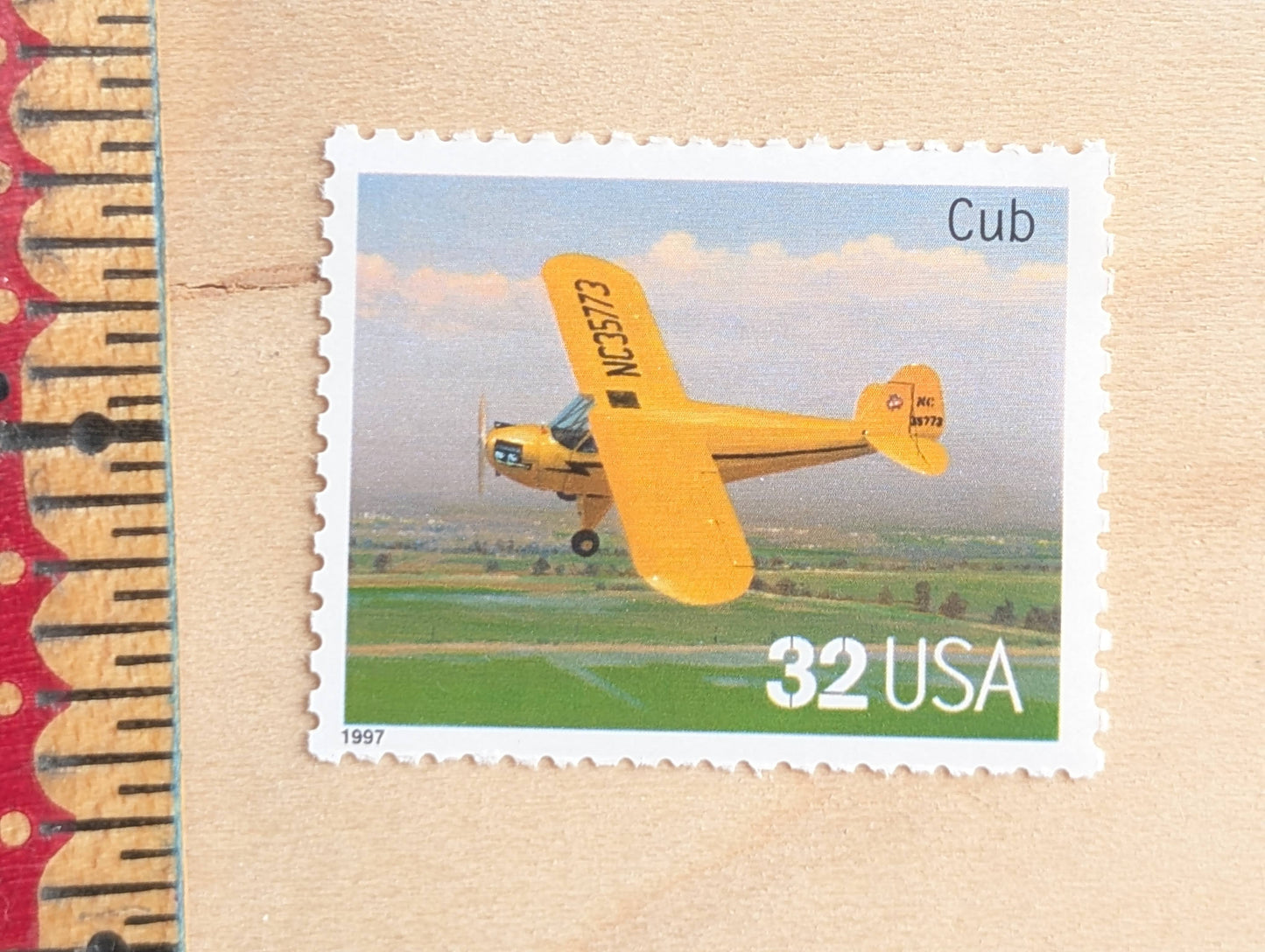 Cub Classic American Aircraft, Set of 5, Vintage Unused USPS 32 Cent Postage Stamps, Classic American Aircraft Stamps, 1996, Gummed