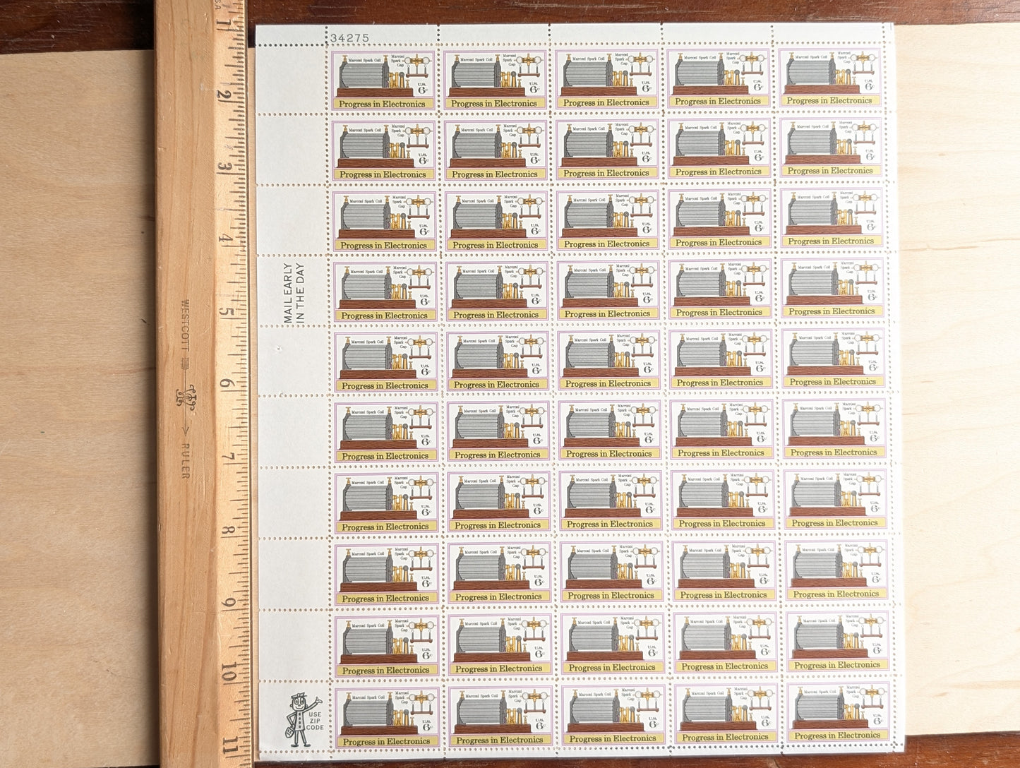 Progress in Electronics, Vintage Unused USPS 6 Cent Postage Stamps, Progress in Electronics Stamps, 1973, Gummed