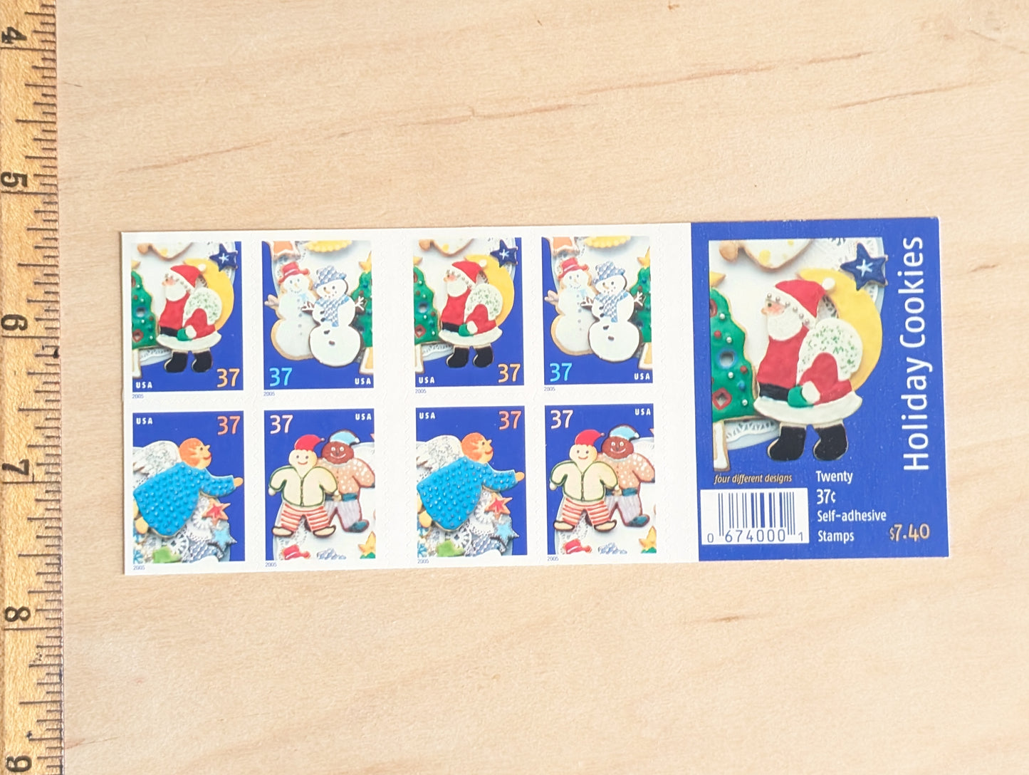 Holiday Cookies, Vintage Unused USPS 37 Cent Postage Stamps, 2005, Self-Adhesive
