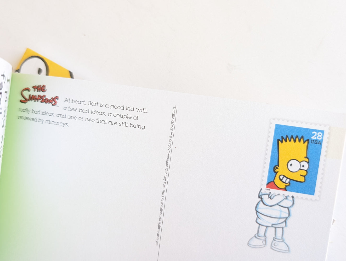The Simpsons Postcards, Set of 5 or Booklet of 20 Unused USPS Postcards, 4x6 Inches, 2009
