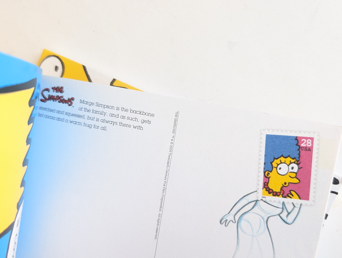 The Simpsons Postcards, Set of 5 or Booklet of 20 Unused USPS Postcards, 4x6 Inches, 2009