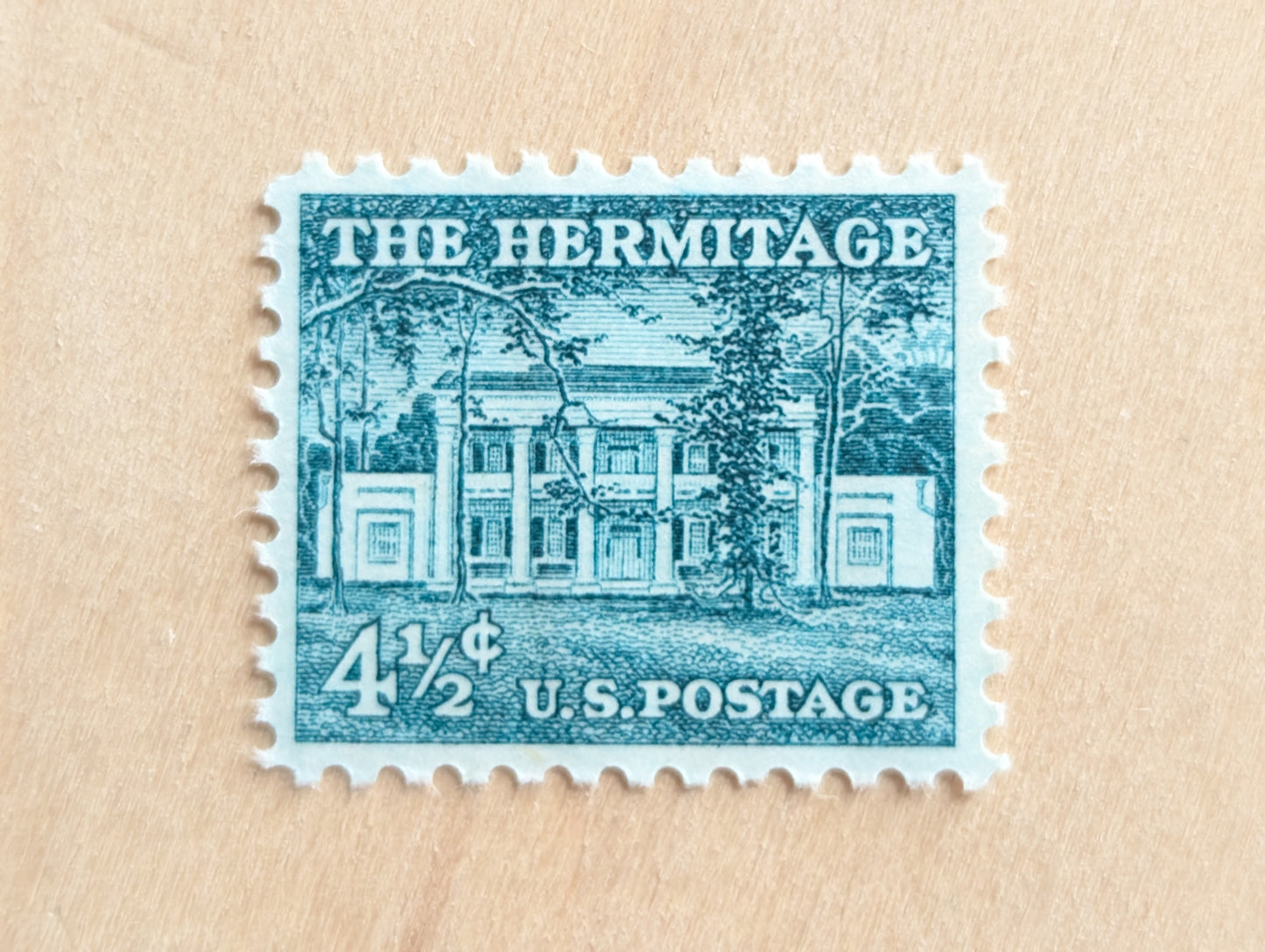 The Hermitage Stamps, Set of 10, Vintage Unused USPS 4.5 Cent Postage Stamps, Liberty Series 1959, Gummed