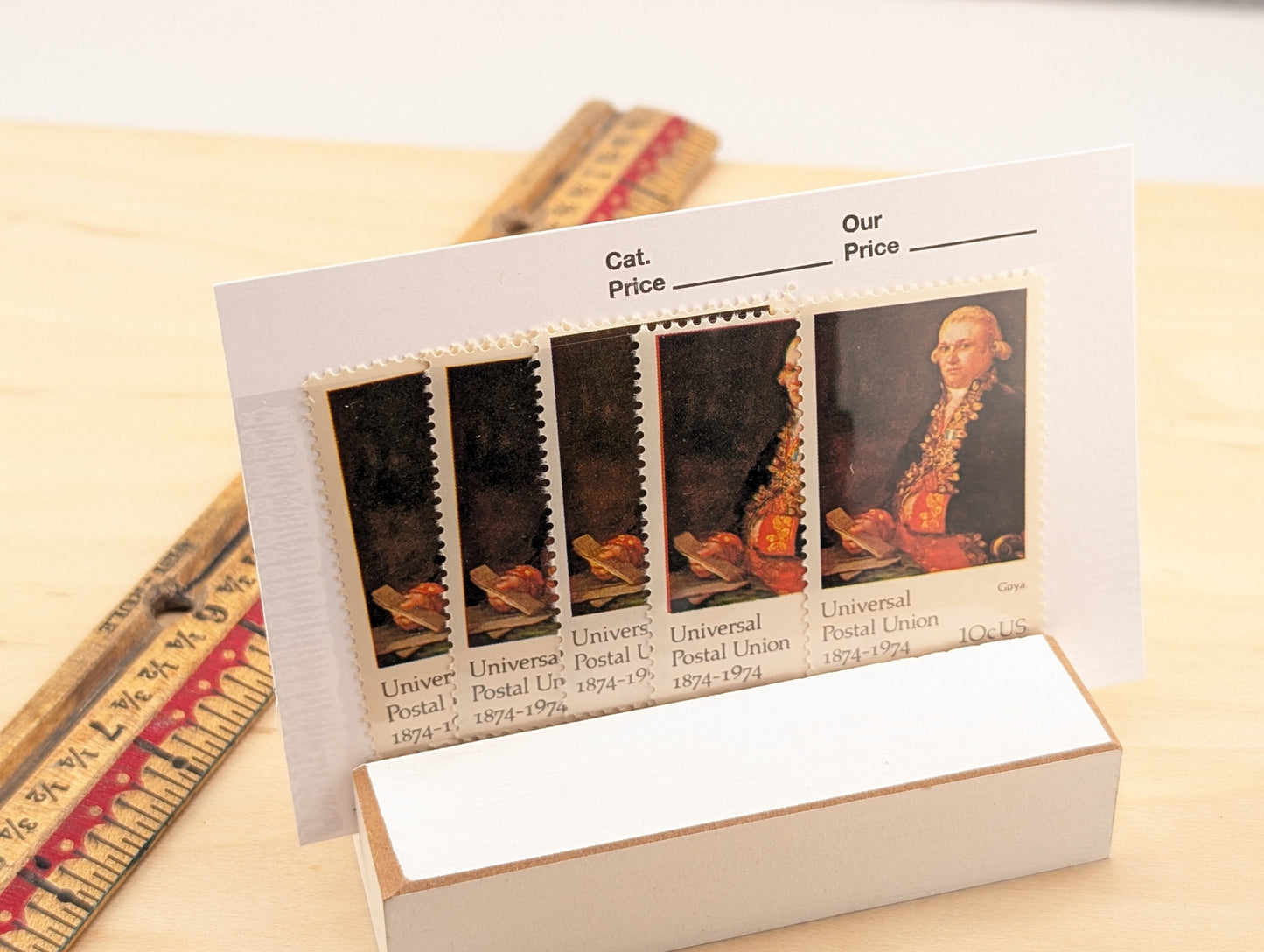 Universal Postal Union by Goya, Set of 5, Vintage Unused USPS 10 Cent Postage Stamps, Universal Postal Union 1974, Gummed