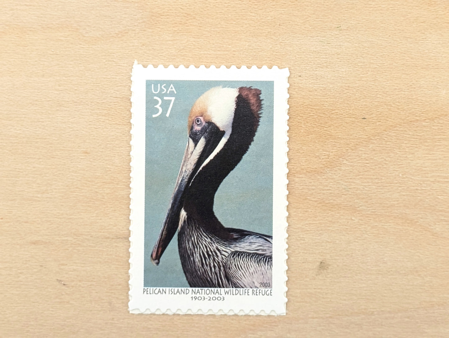 Pelican Island National Wildlife Refuge, Vintage Unused USPS 37 Cent Postage Stamps, National Wildlife Refuge Stamps, 2002, Gummed