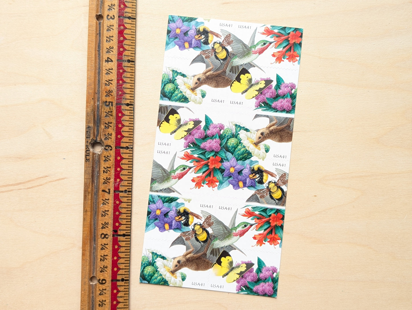 Pollination, Sheet of 20, Unused USPS 41 Cent Postage Stamps, Pollination Stamps (Four Different Designs), 2006, Self-Adhesive