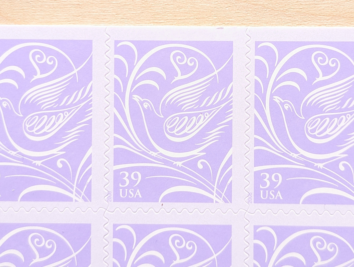 Our Wedding, Sheet of 20, Vintage Unused USPS 39 Cent Postage Stamps, Our Wedding Stamps, 2005, Self-Adhesive