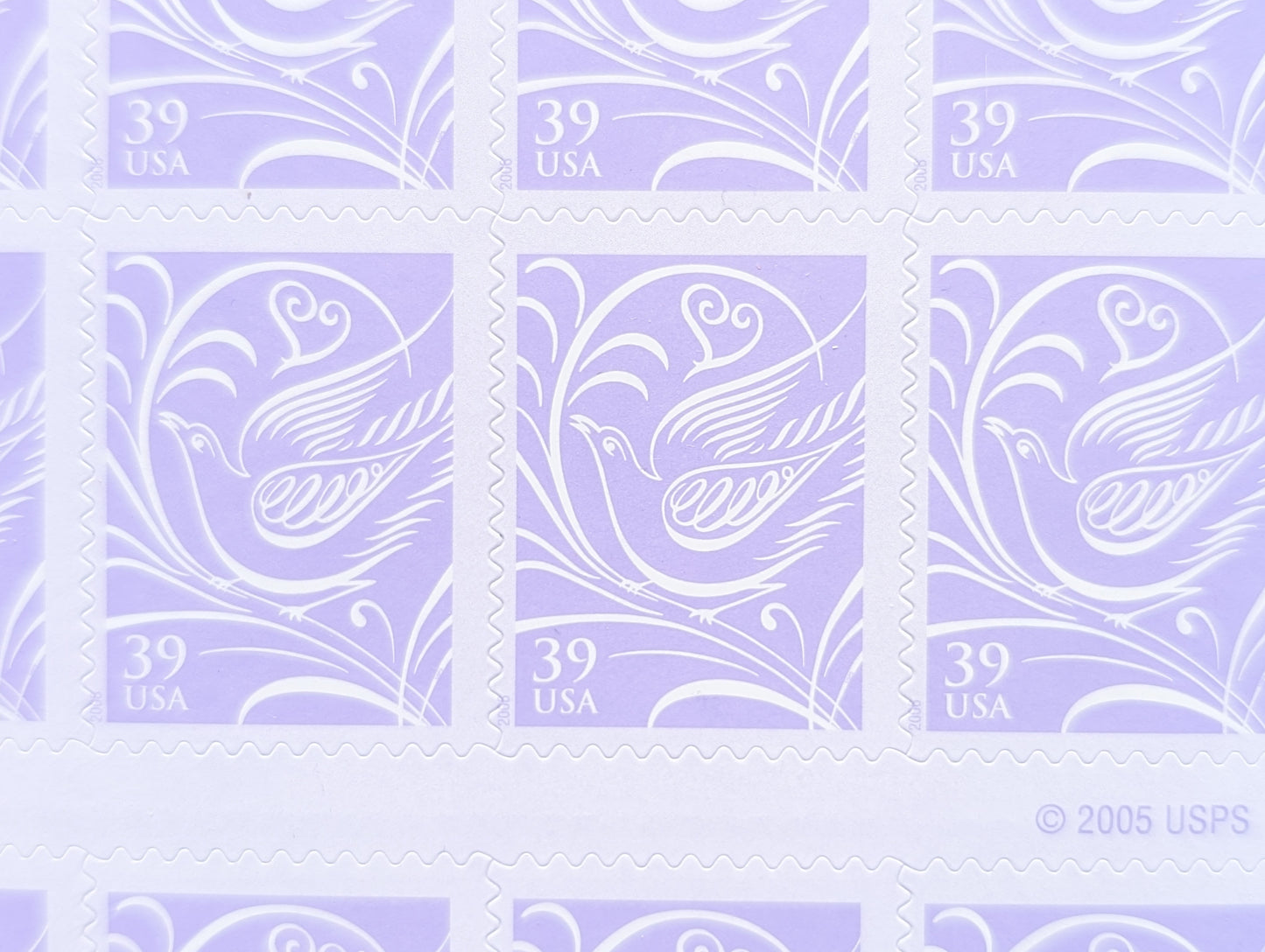 Our Wedding, Sheet of 20, Vintage Unused USPS 39 Cent Postage Stamps, Our Wedding Stamps, 2005, Self-Adhesive