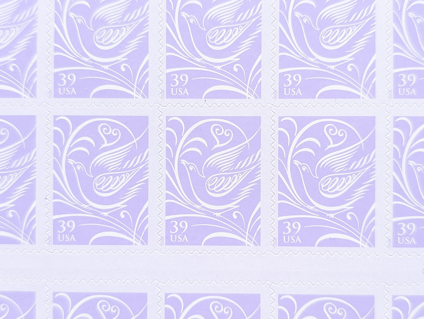 Our Wedding, Sheet of 20, Vintage Unused USPS 39 Cent Postage Stamps, Our Wedding Stamps, 2005, Self-Adhesive