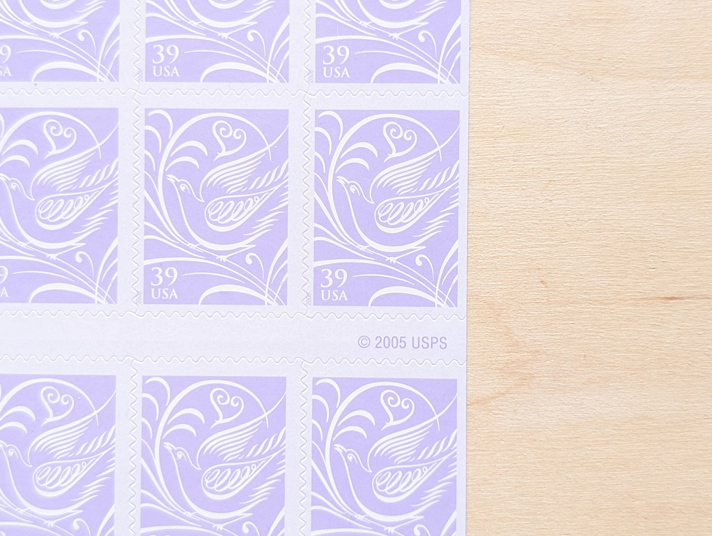 Our Wedding, Sheet of 20, Vintage Unused USPS 39 Cent Postage Stamps, Our Wedding Stamps, 2005, Self-Adhesive