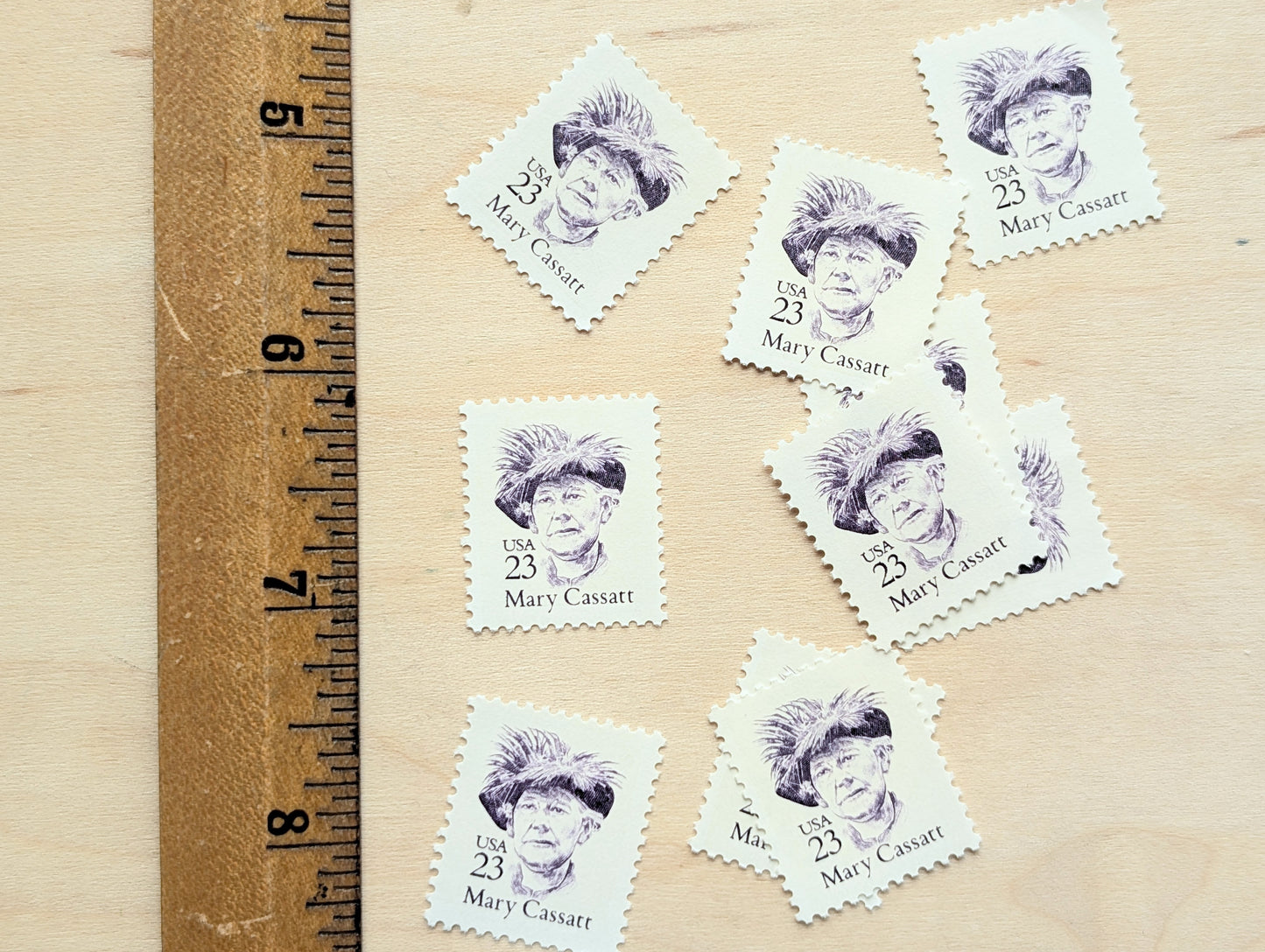 Mary Cassatt, Set of 10, Vintage Unused USPS 23 Cent Postage Stamps, Mary Cassatt Stamps, 1988, Gummed