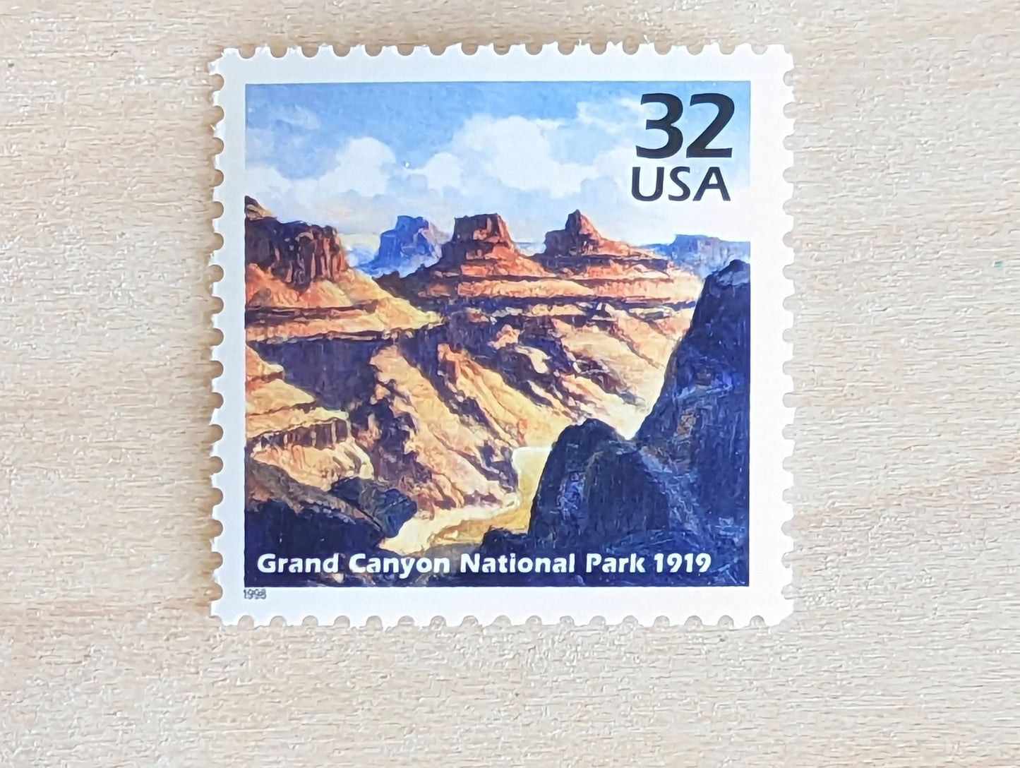 Grand Canyon, Set of 5, Vintage Unused USPS 32 Cent Postage Stamps, 1910s Celebrate the Century Stamps 1998, Gummed
