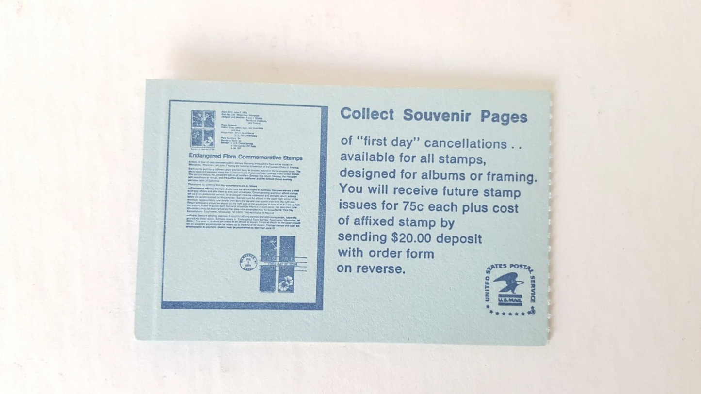 Windmills, Booklet of 20, Vintage Unused USPS 15 Cent Postage Stamps, Windmills (Virginia, Rhode Island, Massachusetts, Illinois, and Texas), 1980, Gummed