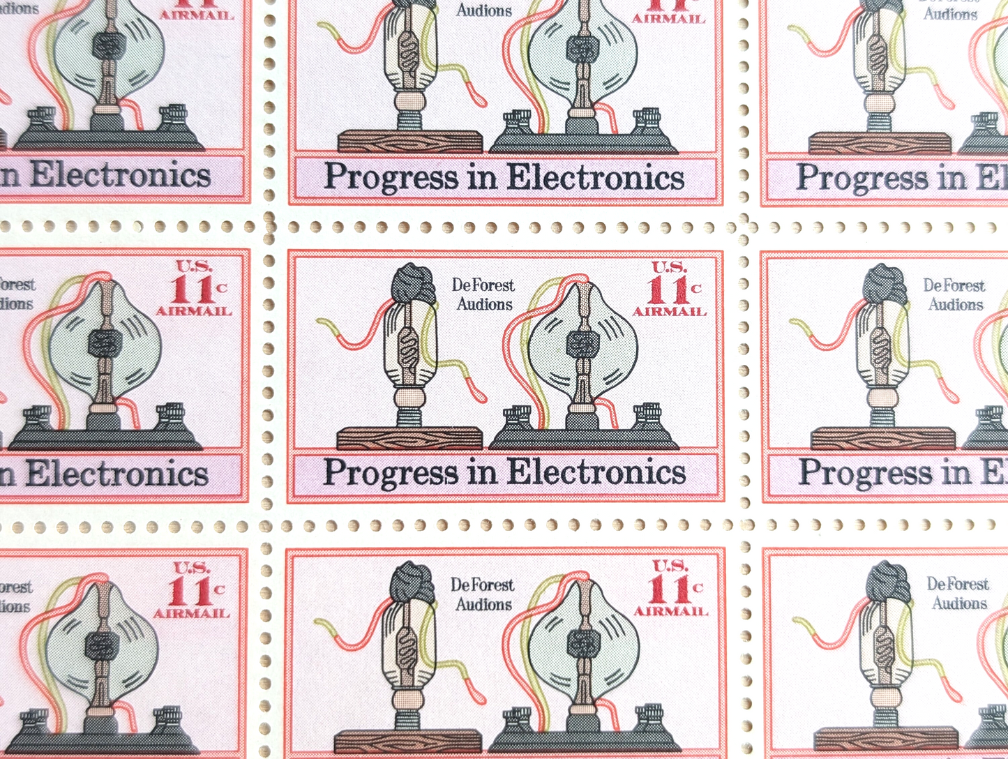 Progress in Electronics, Vintage Unused USPS 11 Cent Postage Stamps, Progress in Electronics Stamps, 1973, Gummed