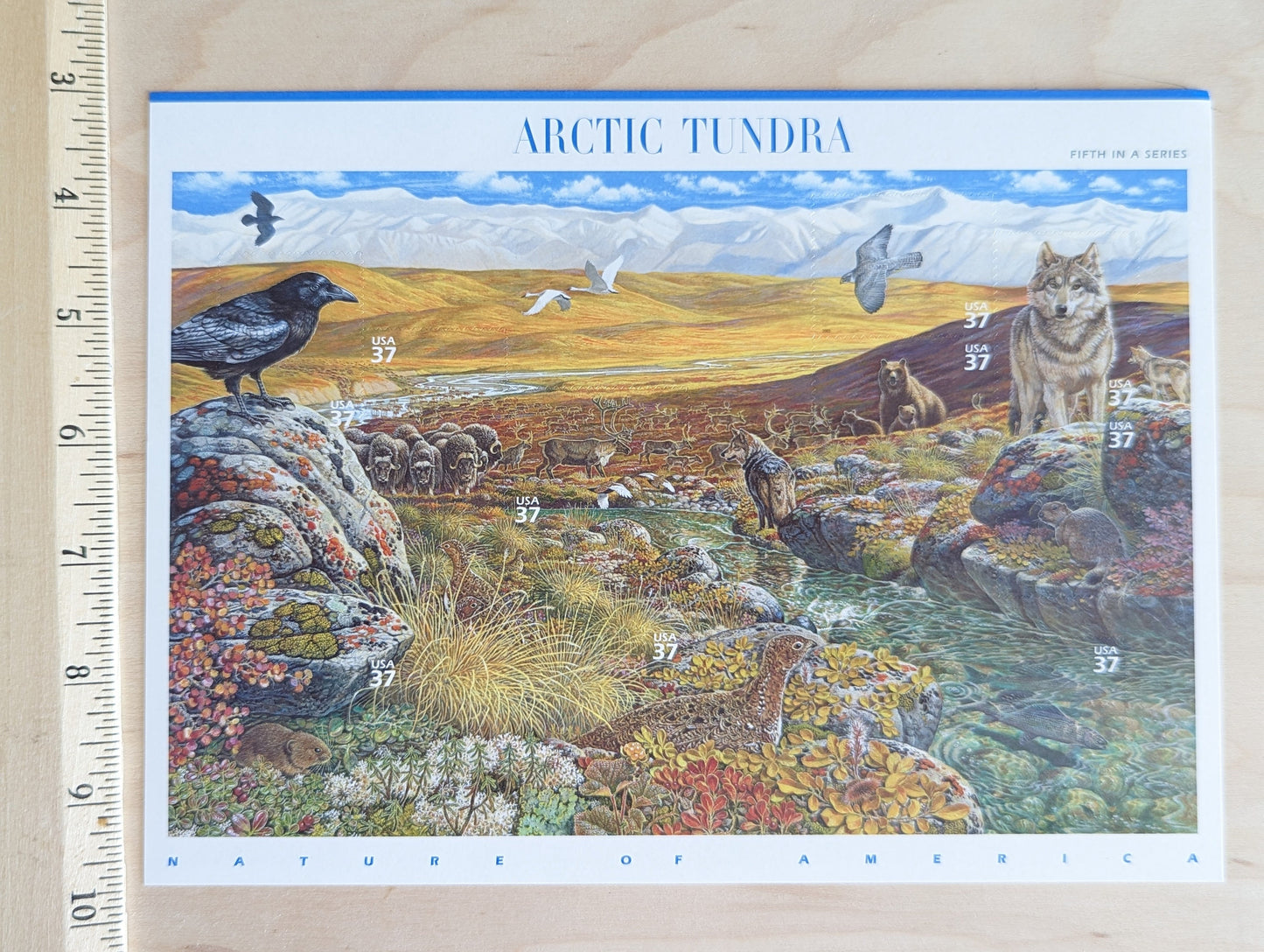 Arctic Tundra Unused Postage Stamp Sheet, 2002, Ten 37 Cent Stamps