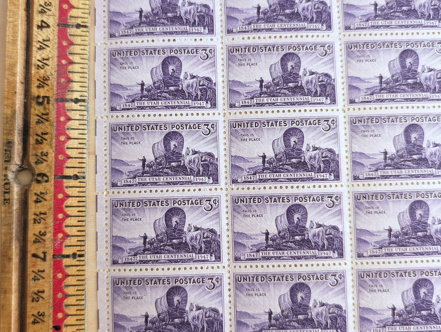 Utah Centennial, This is the Place Stamps, 3 Cent 1947 Unused US Postage Stamps