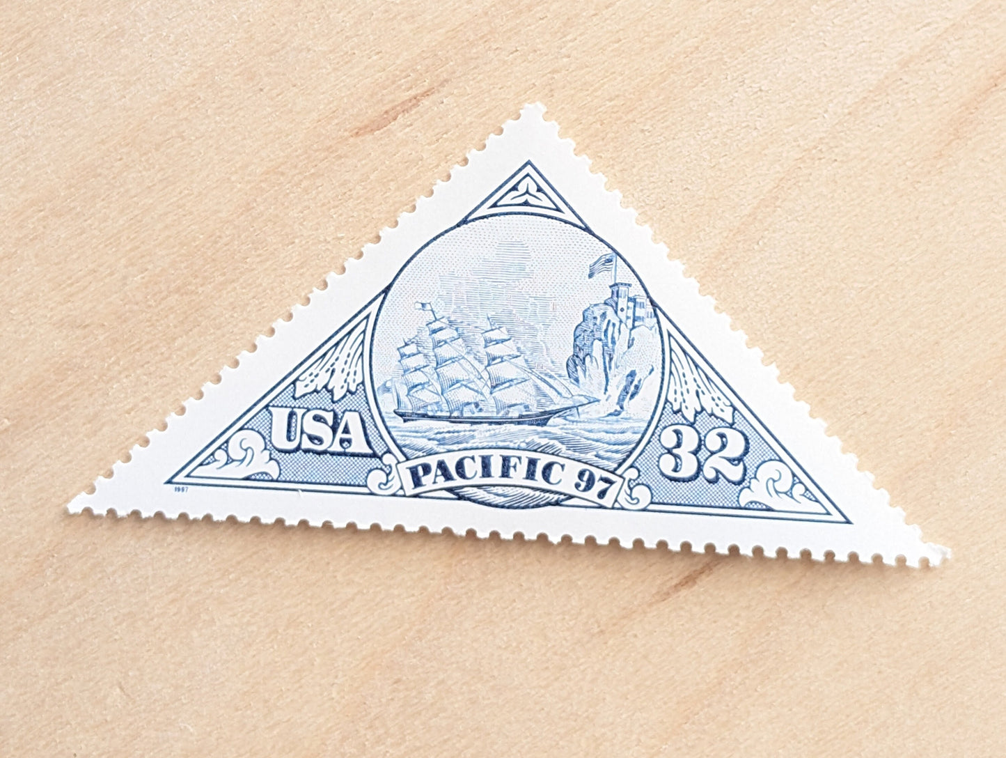 Pacific International Stamp Exhibition Stamps, Vintage Unused USPS 32 Cent Postage Stamps, 1997, Gummed