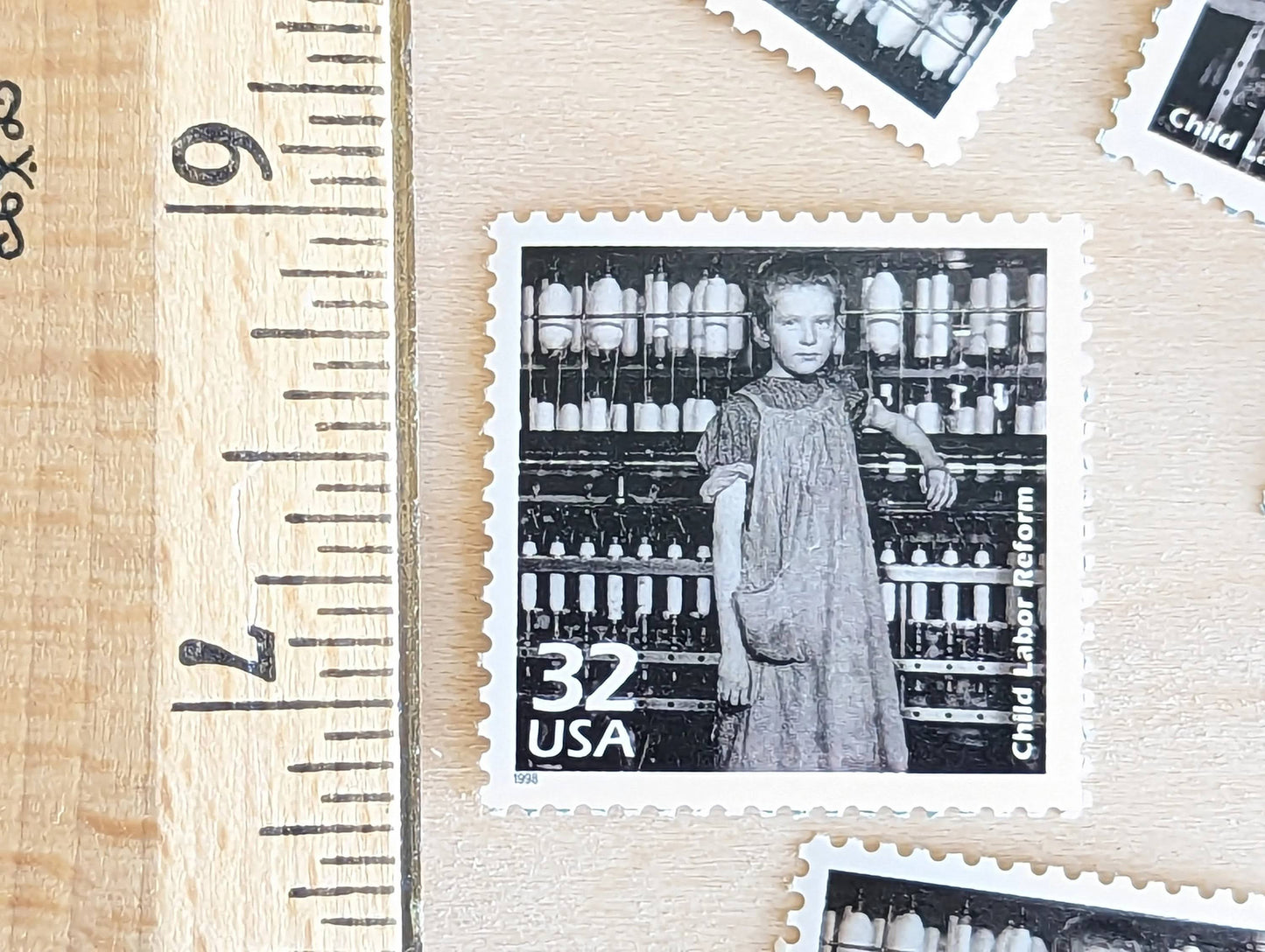 Child Labor Reform, Set of 5, Vintage Unused USPS 32 Cent Postage Stamps, 1910s Celebrate the Century Stamps 1998, Gummed