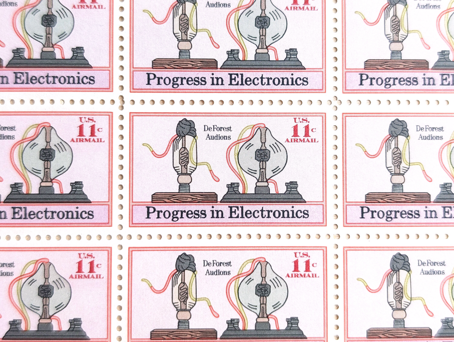 Progress in Electronics, Vintage Unused USPS 11 Cent Postage Stamps, Progress in Electronics Stamps, 1973, Gummed