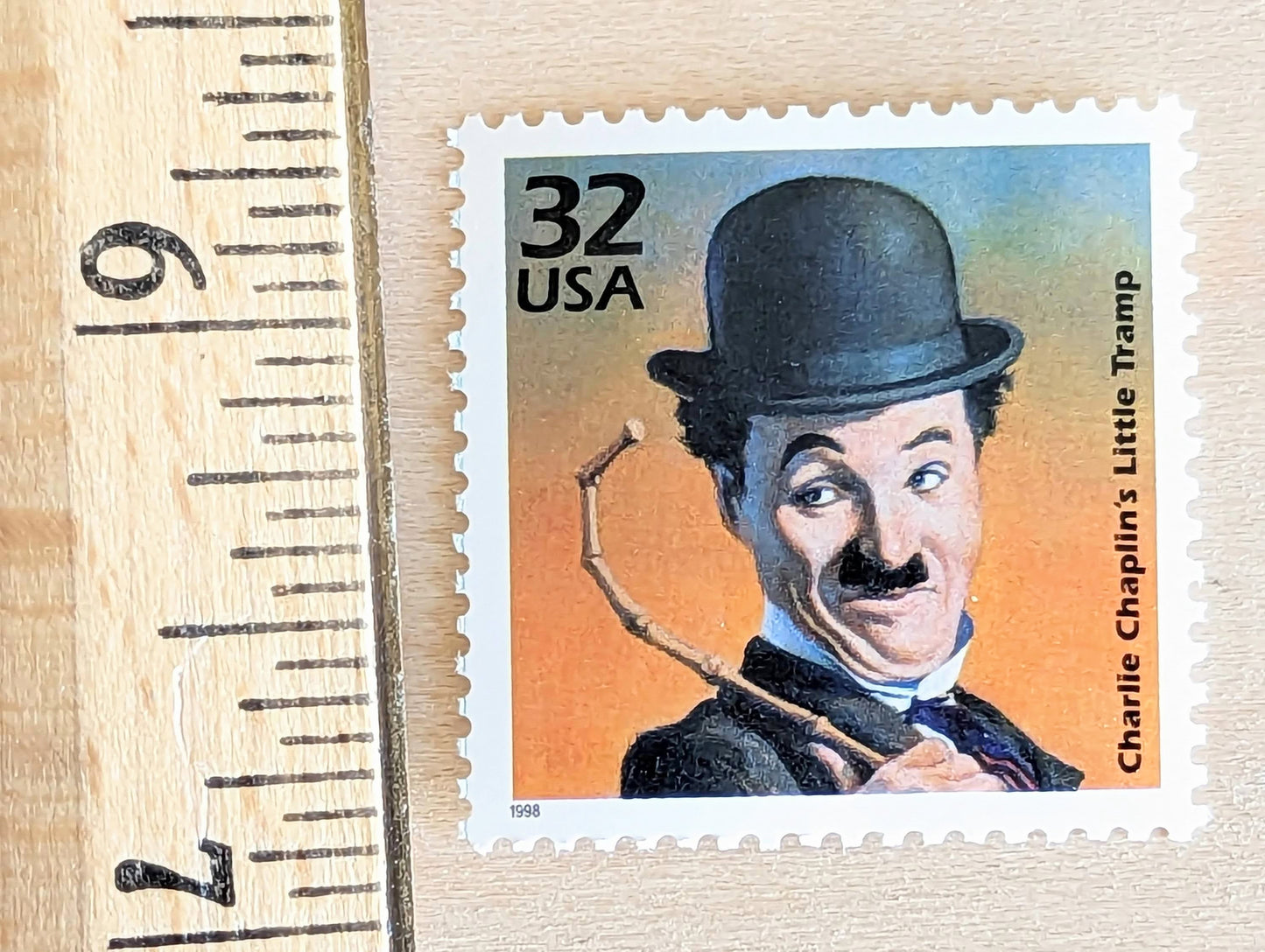 Charlie Chaplin, Set of 5, Vintage Unused USPS 32 Cent Postage Stamps, 1910s Celebrate the Century Stamps 1998, Gummed