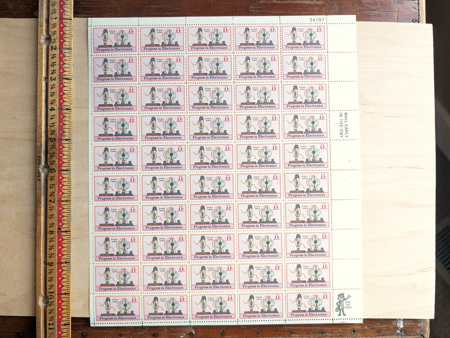 Progress in Electronics, Vintage Unused USPS 11 Cent Postage Stamps, Progress in Electronics Stamps, 1973, Gummed