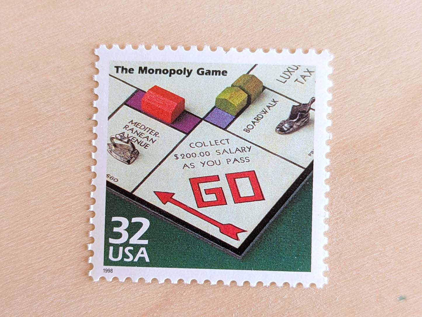 5 Monopoly Game, 32 Cent, 1998, 1930s Celebrate The Century, Unused Postage Stamps