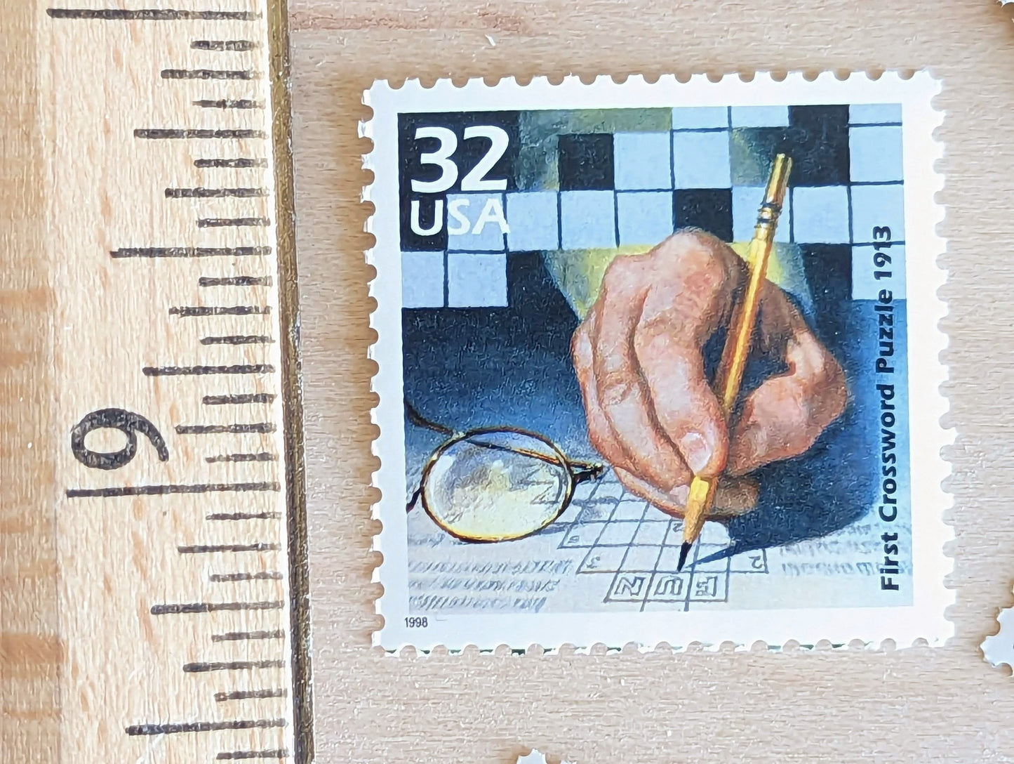 5 Crossword Puzzle Stamps, 32 Cent, 1998, 1910s Celebrate The Century, Unused Postage Stamps